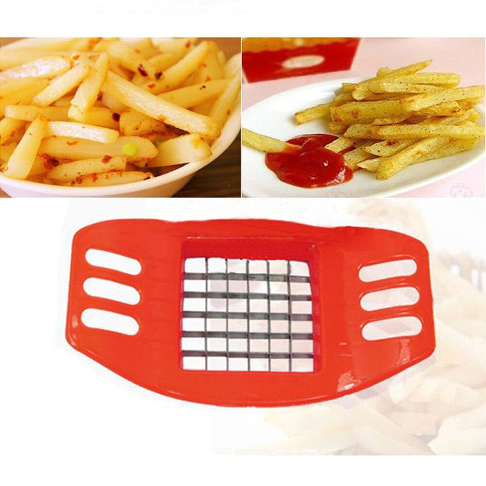 Flambant neuf en acier inoxydable français frites Cutter pomme de terre légumes trancheuse hachoir frites faisant artefact cuisine Cutter accessoire