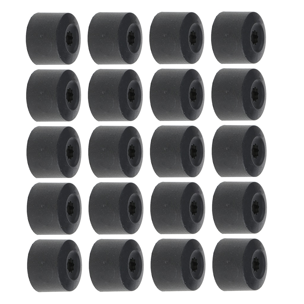 20 delar 17mm hjulmutterskydd för vw golf jetta seat ibiza ersätter 1 k 0601173
