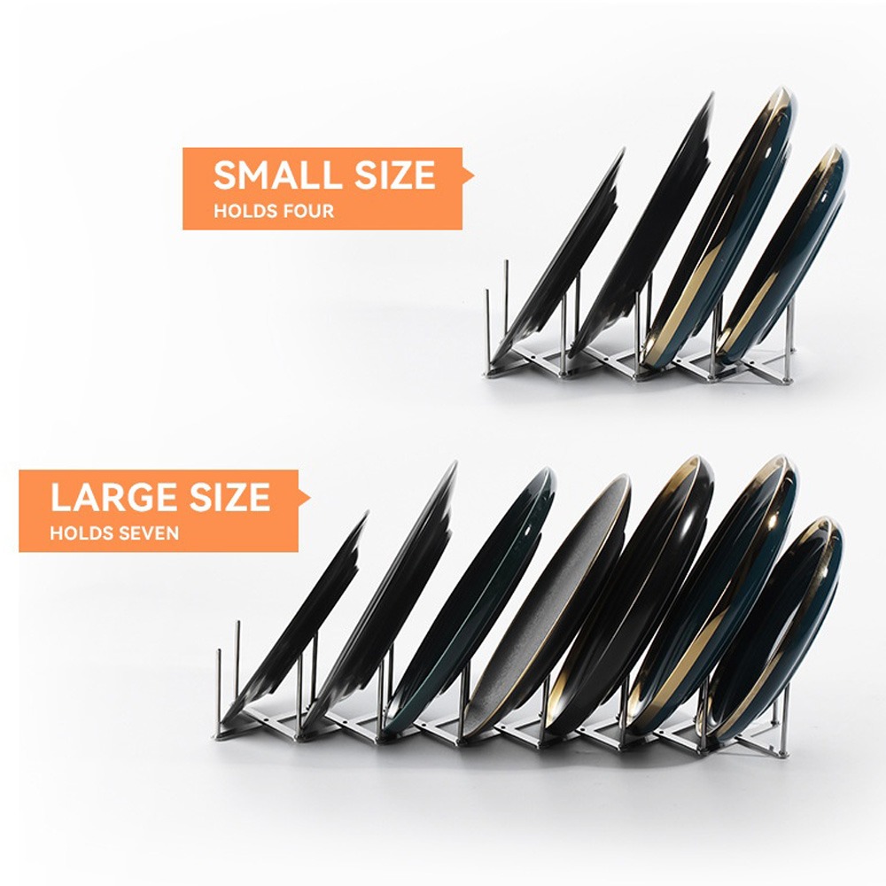 Pot Lid Rack Pan Lid Organizer Retractable Stainless Steel Dish Bowl Storage Holder Tableware Storage Shelf Kitchen Gadgets