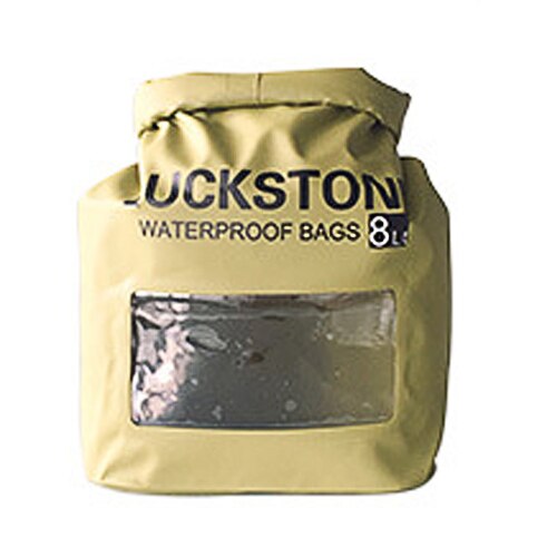 8L IPX5 Waterproof Dry Bag Visible Transparent Window Strap Portable Rafting Swimming Bags Outdoor Travel Camping Storage Case: green