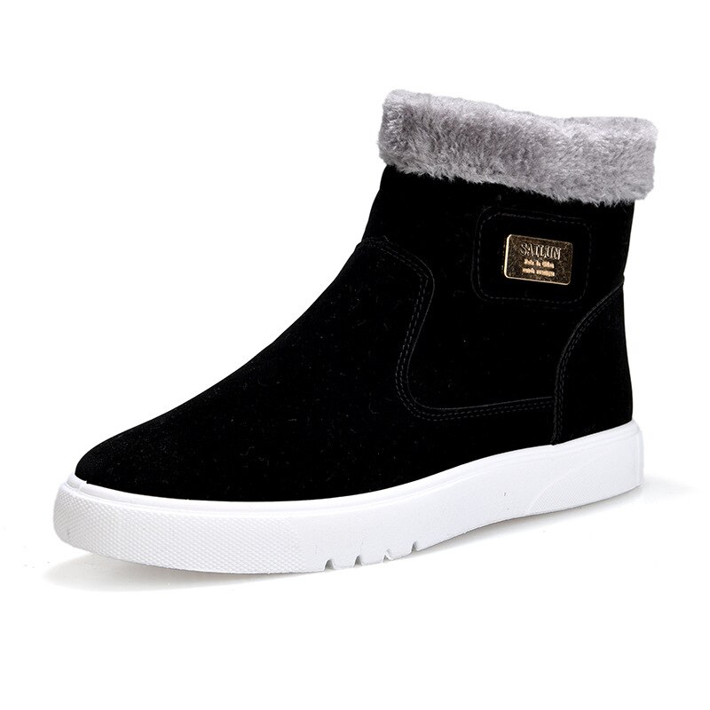 Dikke Warme Mannen Laarzen Schoenen Mannen Winter Snowboots High-Top Mannen Casual Schoenen Met Bont Plus fluwelen Enkellaars Mannelijke