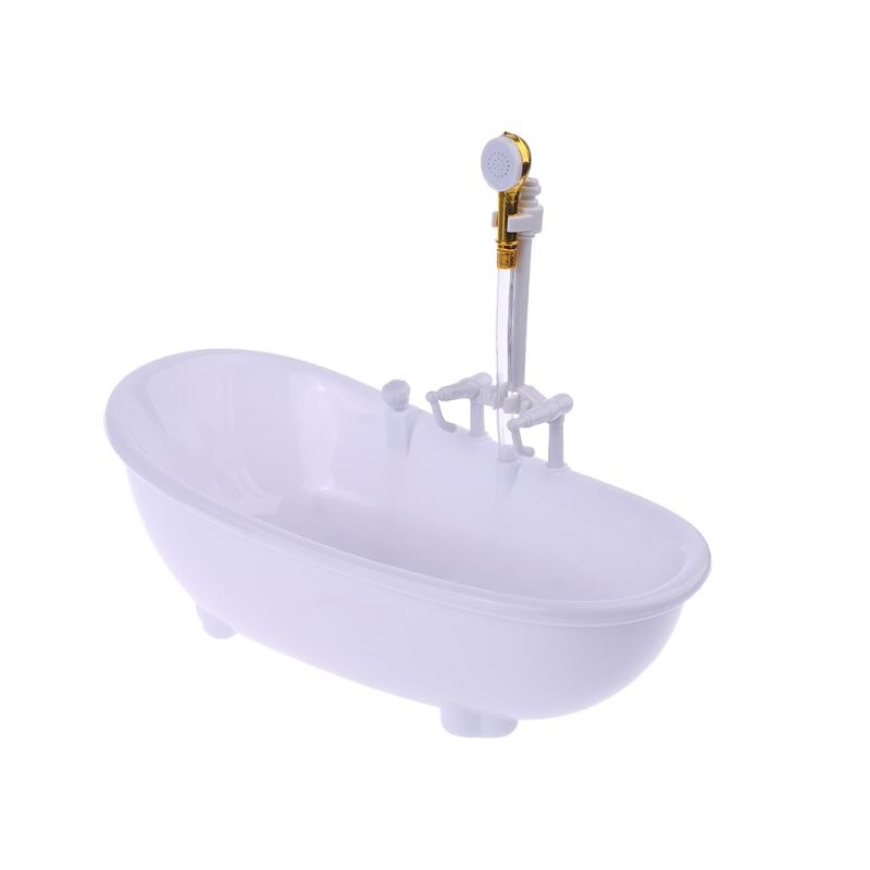 1/6 Dollhouse Miniatures Electric Bathtub Furniture Bathroom Accessories Kids Pretend Toy