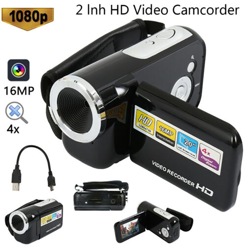 2.4 ''LCD écran 1080P HD caméra vidéo caméscope 4x numérique Zoom appareils photo numériques de poche avec TFT LCD caméscope DV vidéo: 1