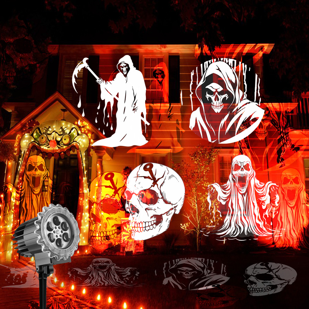 Kerst Sneeuwvlok Projector Halloween Decoratie Licht Buiten Sneeuwval Projector Lamp Party Kerst Patio Landschap Tuin Decor: Red & Green & Blue / au plug