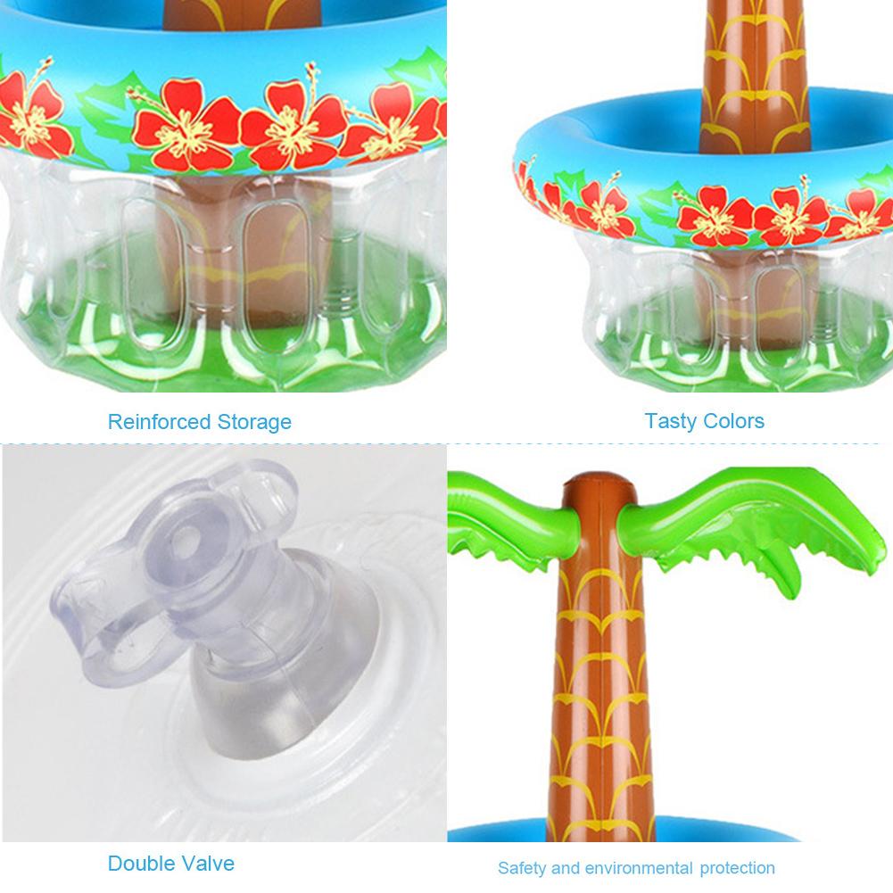 PVC Inflatable Coconut Tree Ice Bucket Simulation Coconut Tree Swimming Pool Floating Drinking Can Rack Children Water Park Toys