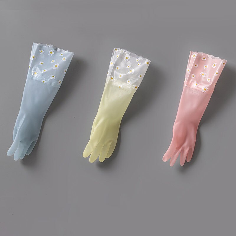 Household Cleaning Gloves Rubber Kitchen Dish Washing Gloves Kitchen Cleaning Tools