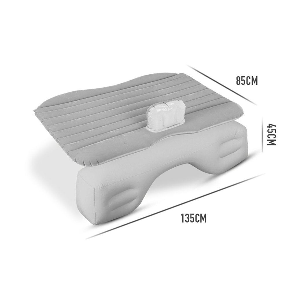 Bil luft oppblåsbar reise madrass seng for bil baksetet madrass multifunksjonell sofapute utendørs camping matte pute