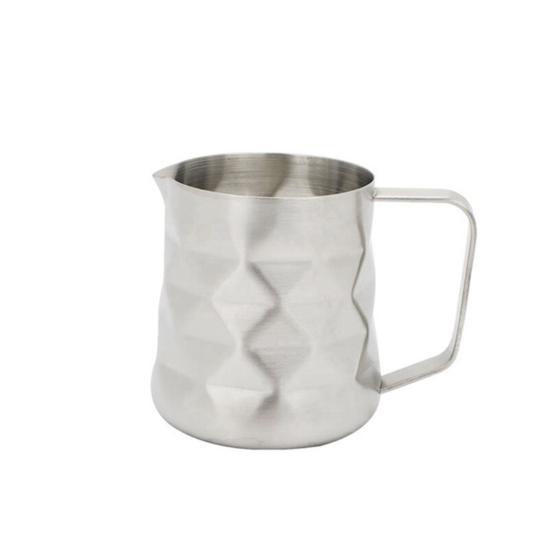 2Pcs Stainless Steel Prismatic Milk Frothing Pitcher Milk Jug 350Ml & 600Ml