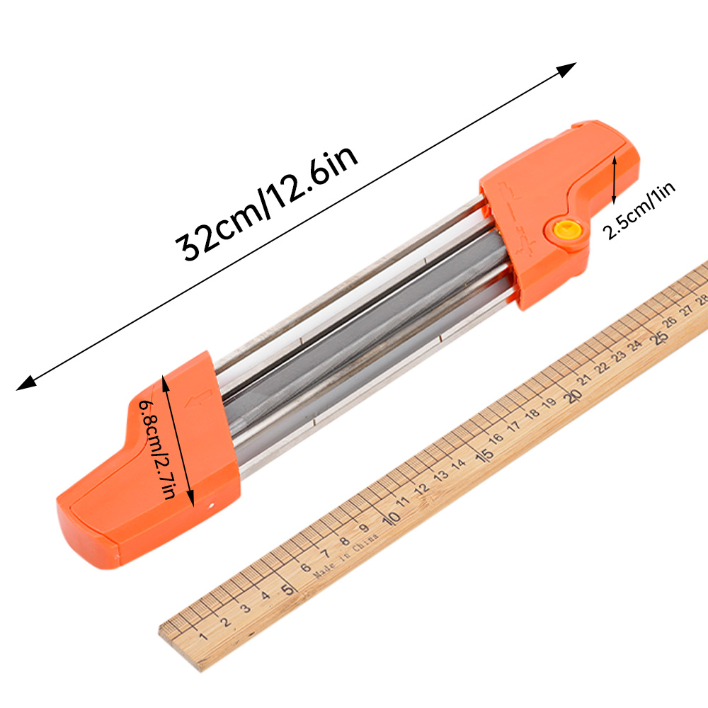 2 In 1 Easy File Chainsaw Chain Sharpener 3/8 P 4.0mm Saw Teeth Set Fast Sharpening With 2pcs 5/32 Inch Files Chain Sharpener