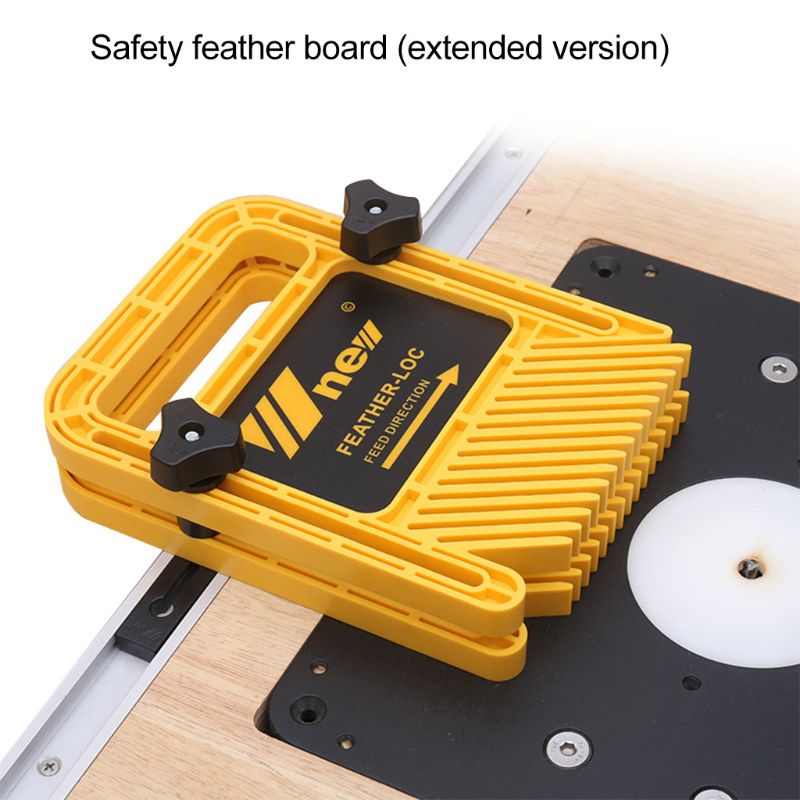 Extended Feather Loc Board Set Multi-purpose Double Featherboards Miter Gauge Slot Woodworking Saw Table DIY Safety Tool