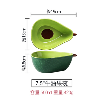 Citronfad netto rød plade hjem sød plade keramisk bordservice dessert plade morgenmad plade  lb032005 avocadopad / sæt: D