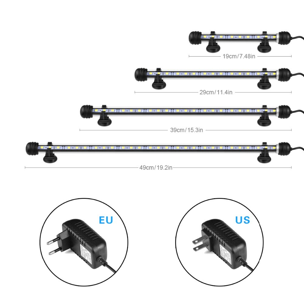 Aquarium light Fish Tank LED lighting For Aquarium Aquatic Pant Grow lamp 19-49cm Aquariums Decoration Fishbowl Accessories 220V