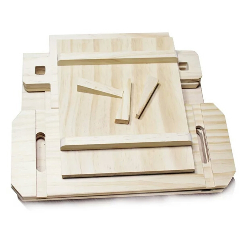 Removable Wooden Tofu Press 16*12*9cm Homemade Tofu Mold DIY Tofu Box with Pressure Tofu Press Kit Kitchen Cooking Accessoires