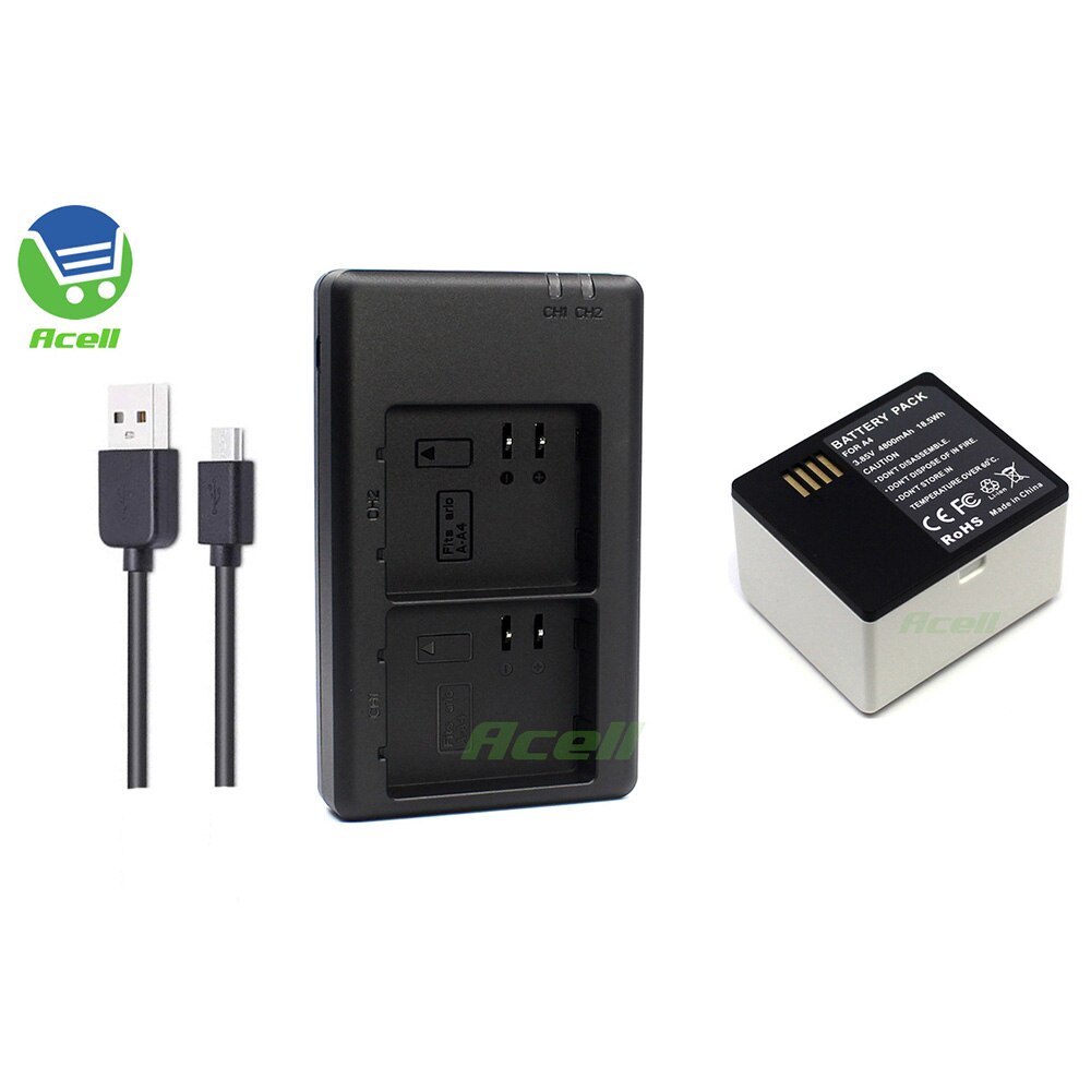 A4 Battery + Dual-Channel Charger for Arlo Ultra / Arlo Ultra 2 / Arlo Pro 3 Spotlight Camera Replace A-4a VMA5400C