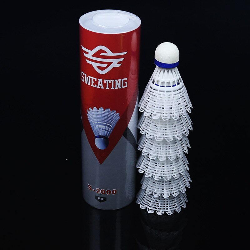 6 Teile/paket Kunststoff Federbälle Badminton Volant Nylon pendeln Badminton Vögelchen Accessoire Badminton Bälle Shuttercock Federball