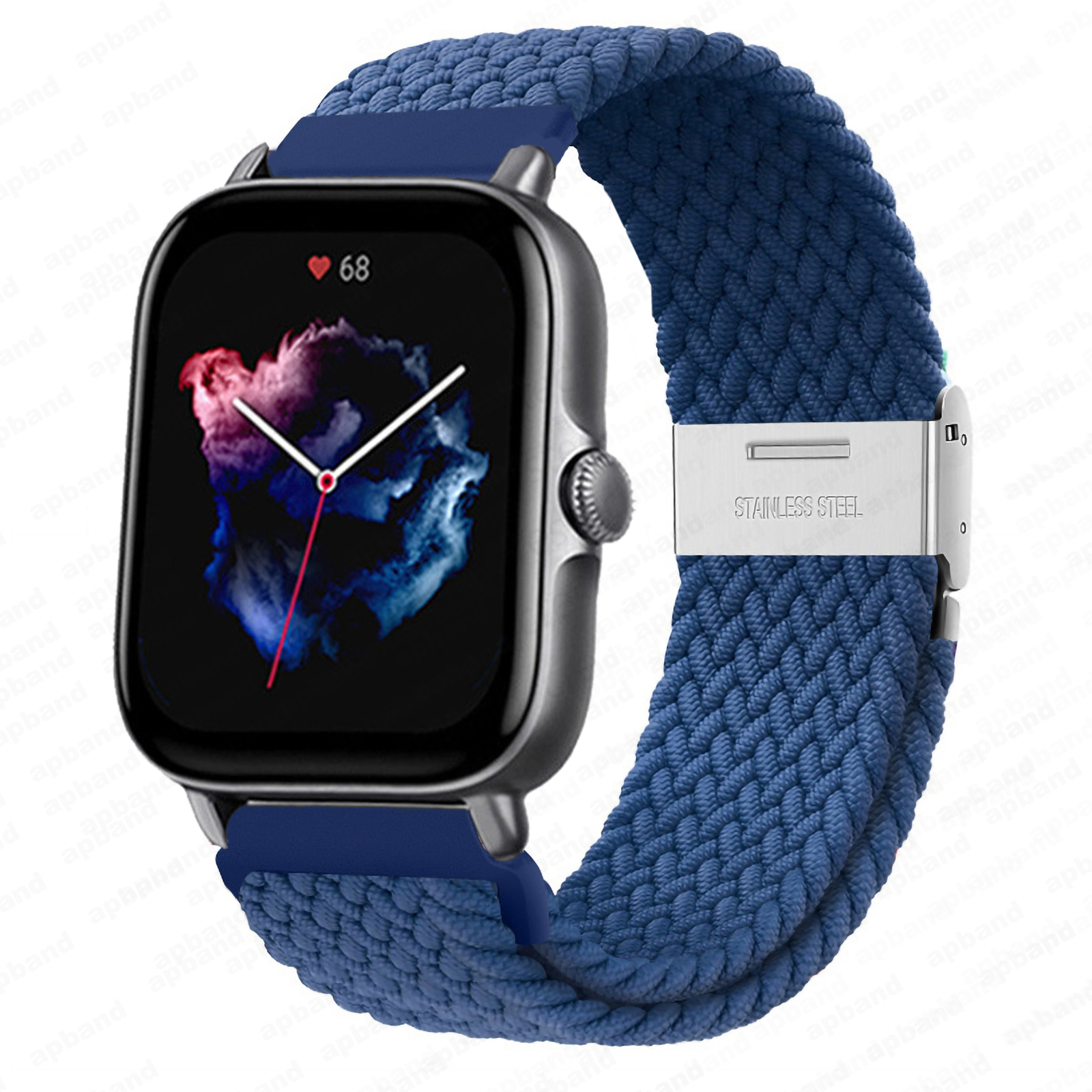 Correa de 20mm/22mm para Amazfit GTS/2/2e/3/4/GTS2 Mini/GTR/3/Pro/4/GTR2/47mm/stratos pulsera elástica trenzada para reloj Amazfit bip: Amarillo plata / 22mm