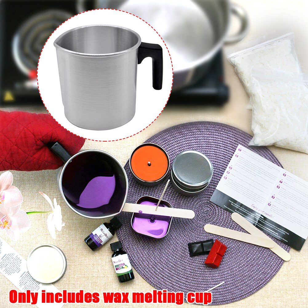 1.2L Met Handvat Wax Smelten Pot Gieten Pitcher Kaars Maken Makkelijk Schoon Jug Diy Zeep Ambachten Aluminium Keuken Chocolade Verwarming