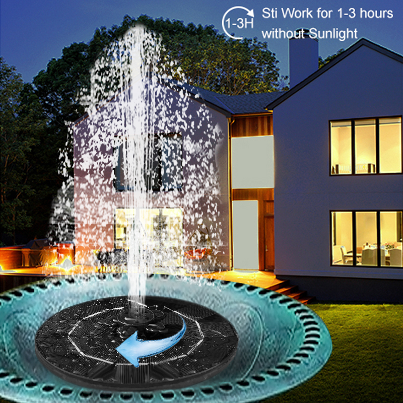 Solar Power Floating Fountain Garden Waterfall Fountain garden decoration outdoor Solar Panel Powered Fountain Floating Water