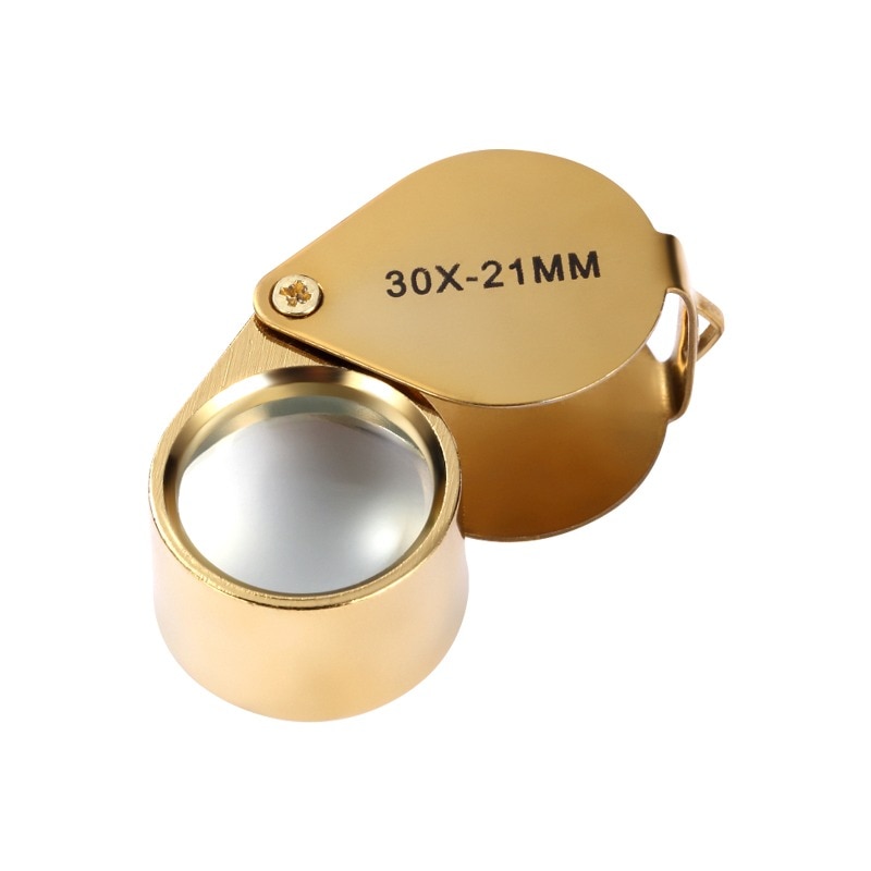 Folde smykker lup bærbar forstørrelsesglas lommestørrelse dejlige smykker lup briller 30x forstørrelse metal