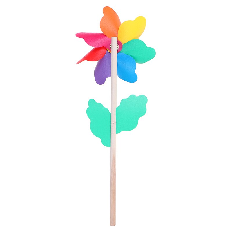 SchöNe Bunte Holz Garten Hof Partei Windmühle Wind Spinner Ornament Dekoration freundlicher Spielzeug