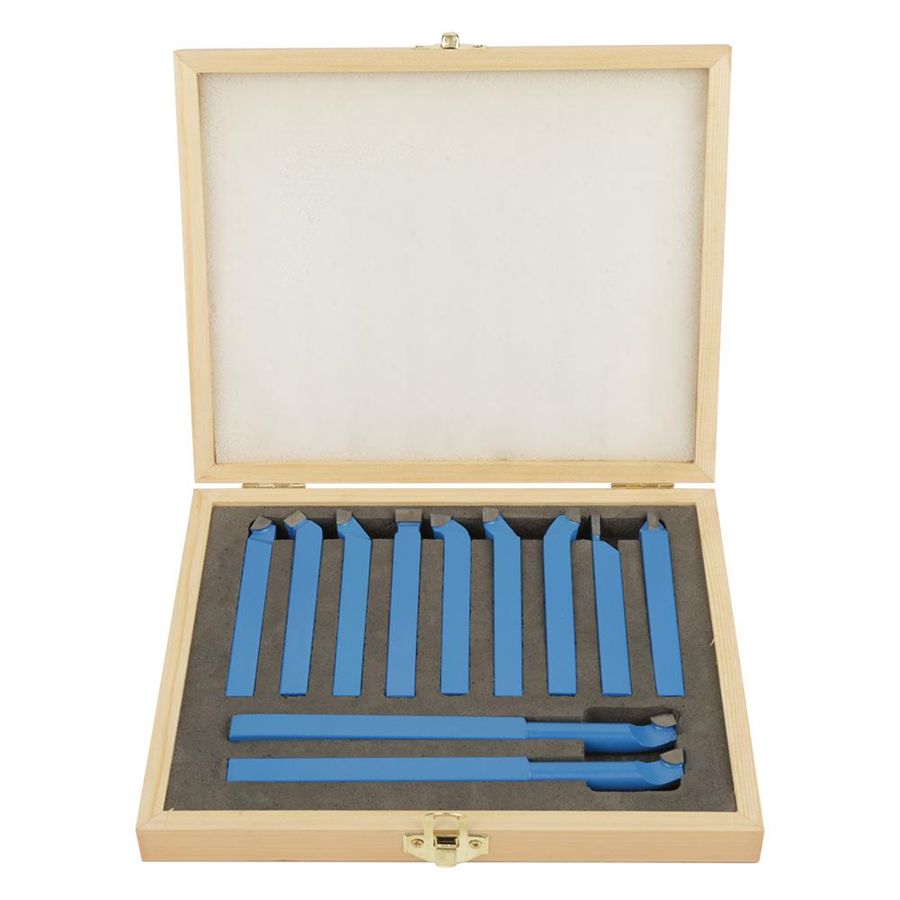 11Pcs 8*8mm Lathe Tools Carbide Tipped Welding Milling Cutting Turning Tool Set
