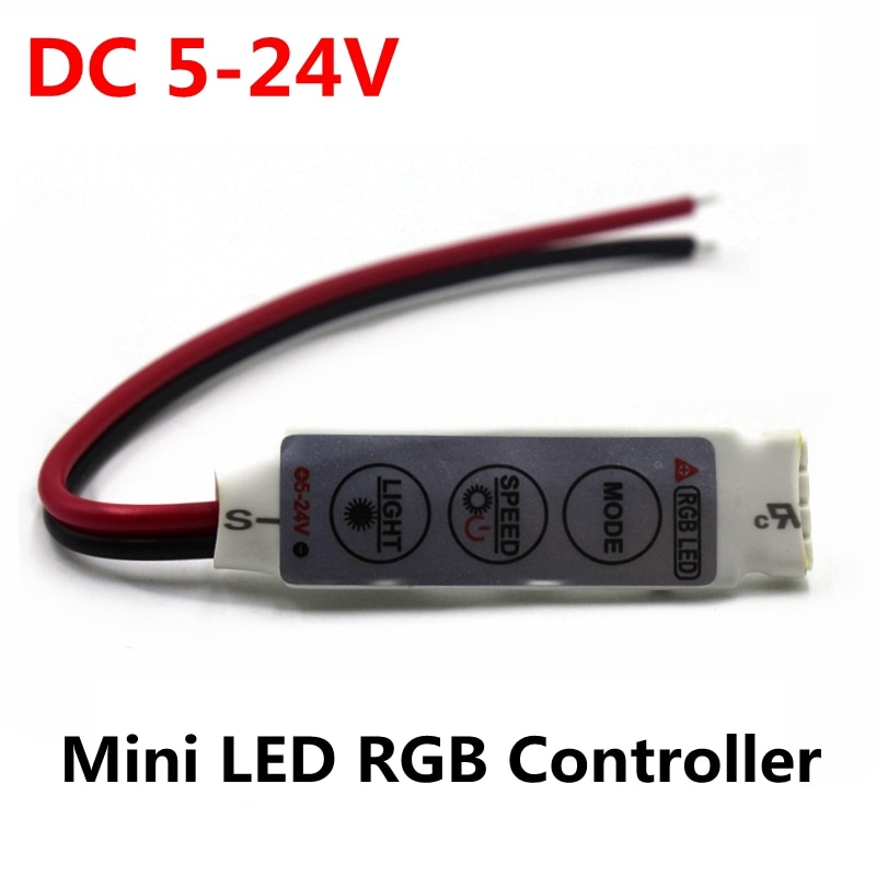 DC 5V-12V-24V 12A 3 Sleutels Mini LED RGB Controller Dimmer Driver Voor RGB 5050/3528/2835/5730 /5630/3014 SMD LED Strip Verlichting