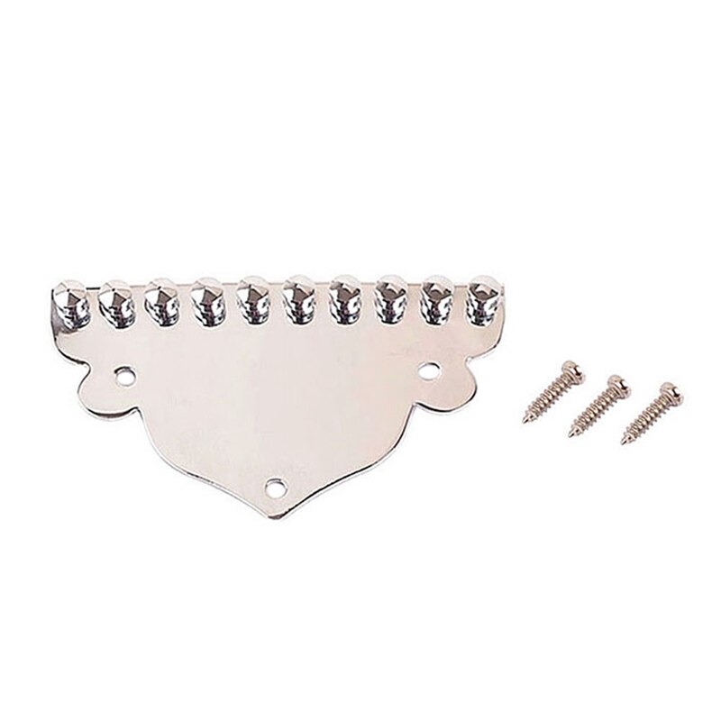 10 String Mandolin Tailpiece with Screws for Guitar Maker or Mandolin Replacement Accessories