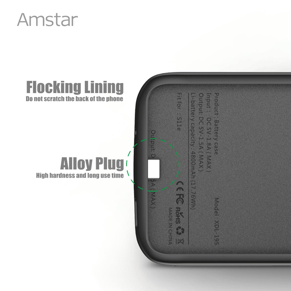 Amstar Acculader Gevallen Tpu Shockproof Voor Samsung Galaxy S20 Plus S20 Ultra Externe Batterij Opladen Case Cover