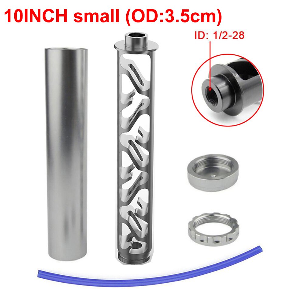 Aluminum Trap 1/2-28 5/8-24 6inch 10inch Single Core Fuel Filter Fuel Trap Solvent Trap for NAPA 4003 WIX 24003 Car Motorbike: 10SILVER1228-3.5cm