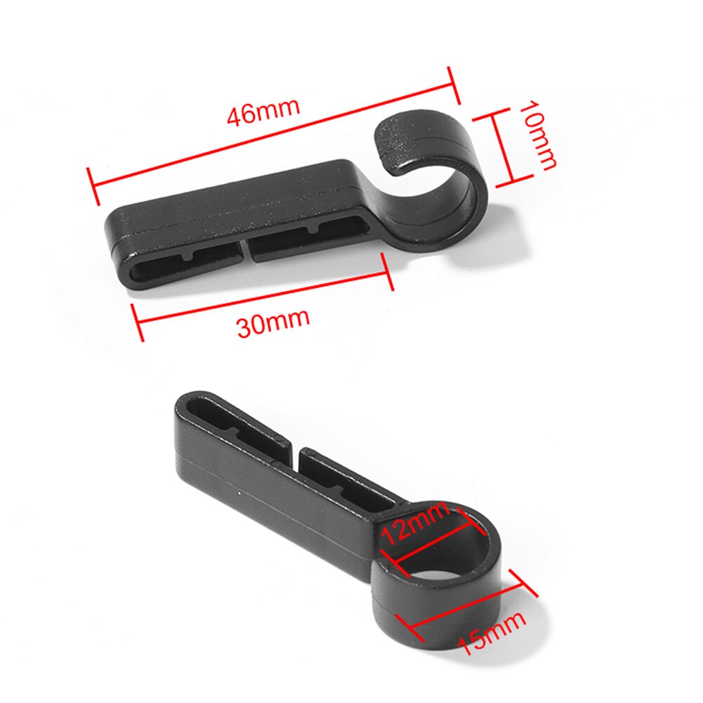 10Pcs Plastic Helmet Clips Attachment Head Light Clamps Black Set Headlamp Hard hat Safety Cap Hook Outdoor Tools