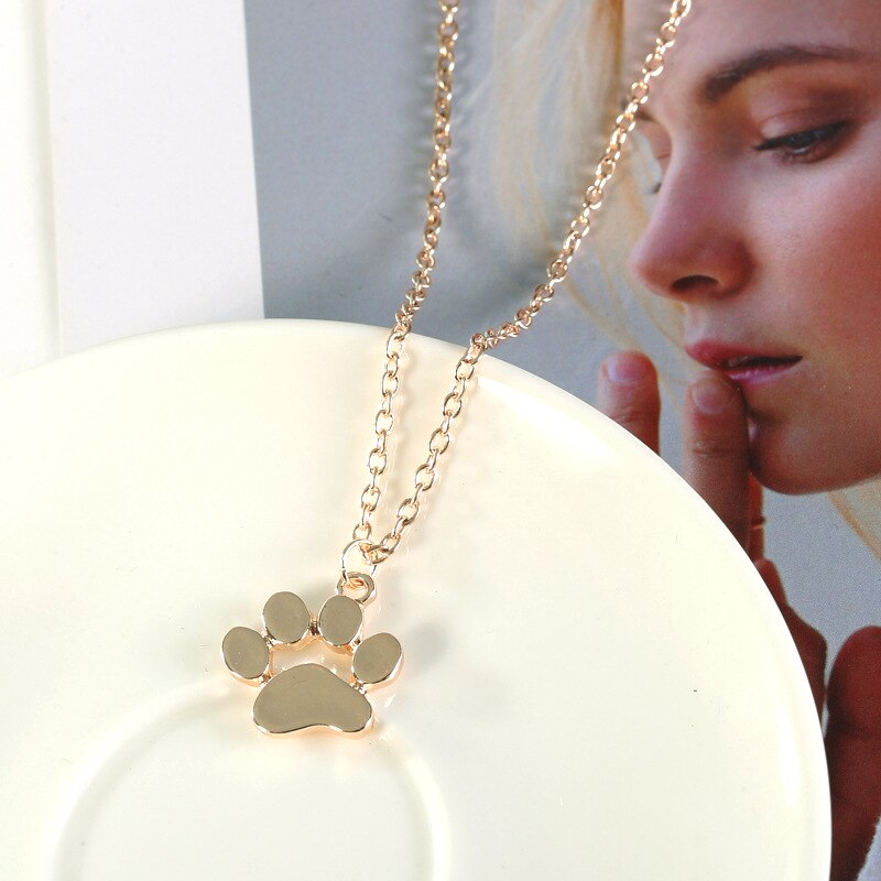 Populaire Leuke Dier Kat Klauw Voet Ketting Zinklegering Footprint Ketting Dames Mode Ketting Voor Vriend Verjaardagen: C