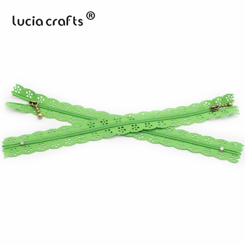 Lucia Ambachten 20 Cm Nylon Coil Mooie Kant Ritsen Voor Diy Bag Tailor Riool Craft Retail J0301: C7 Army Green 6pcs