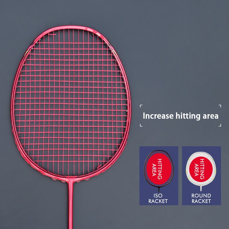 Ultralight 5U Carbon Fiber Badminton Racket Met String Tassen Raquette Geregen Padel Racket Z Speed Force Professionele Rackets