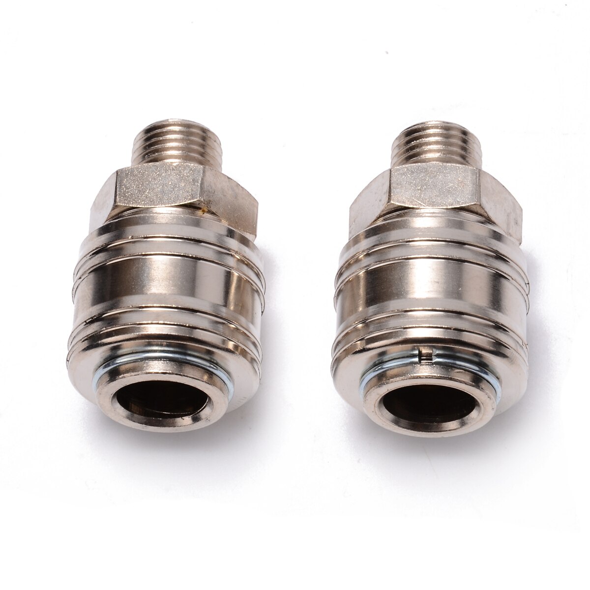 2pcs Euro Quick Couplers Air Line Hose Compressor Connector Female Quick Release Fittings With 1/4" BSP Male Thread