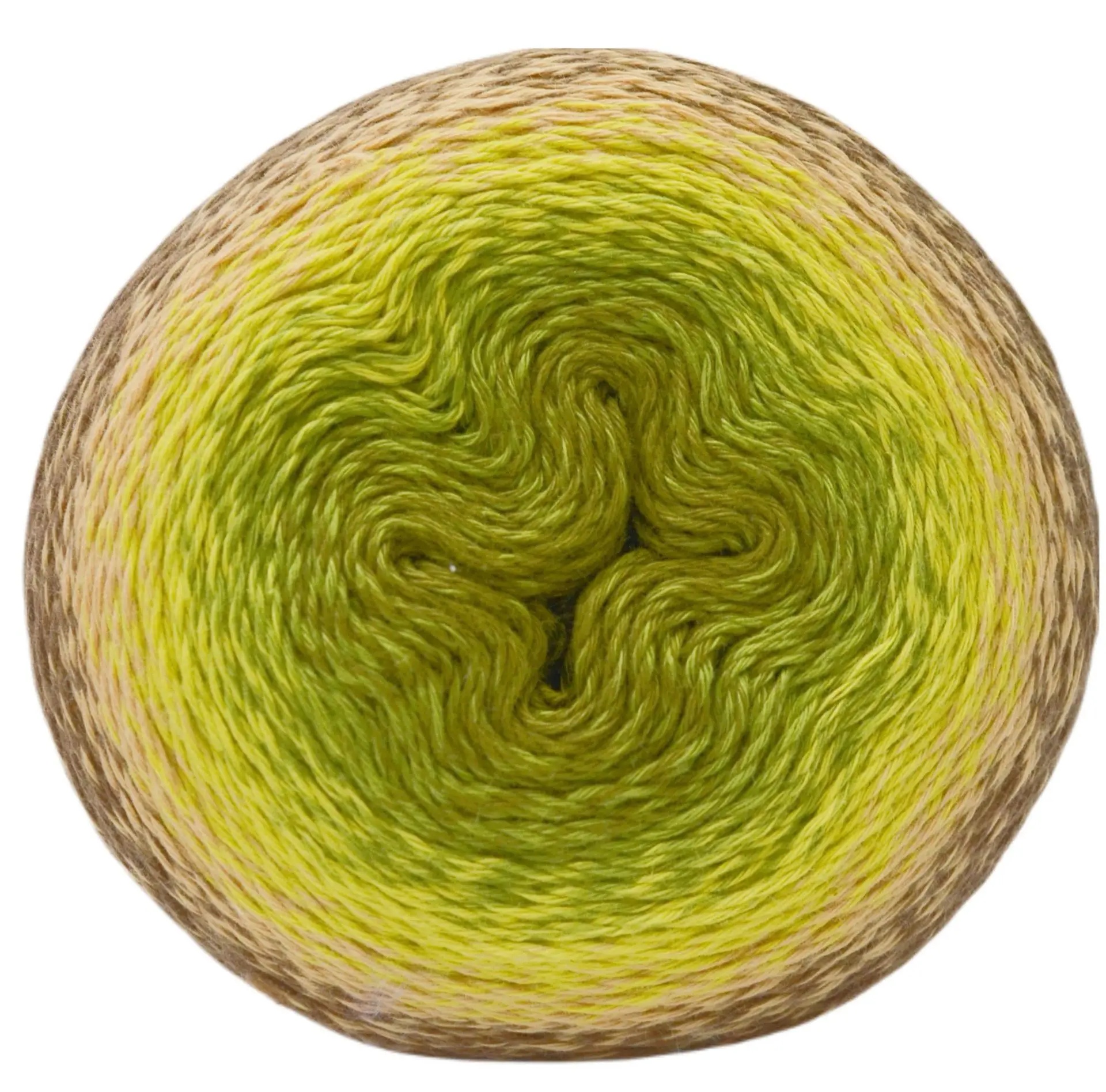 Regenbogen-Farbverlaufs-Baumwollgarn, handgestrickt, Häkelgarn für Heimdekoration, Kuchen gemusterter Garn-Färbeprozess: MULTI