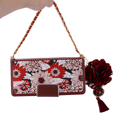 Abdeckung Telefonkasten Für Samsung Galaxy Note 8 N950F 6,32 "Flip Pu-leder Shell Luxus Rose Blume Holster Kette Tasche: Pattern I