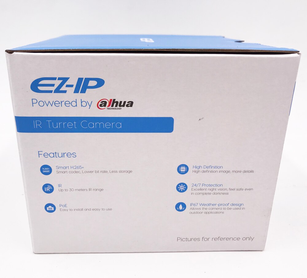 Original Dahua 2MP 1080P IR Turret Network Camera EZ-IP Camera 2.8 mm Fixed lens 3.6mm optional Waterproof H.265 Poe IPC-T1B20-L