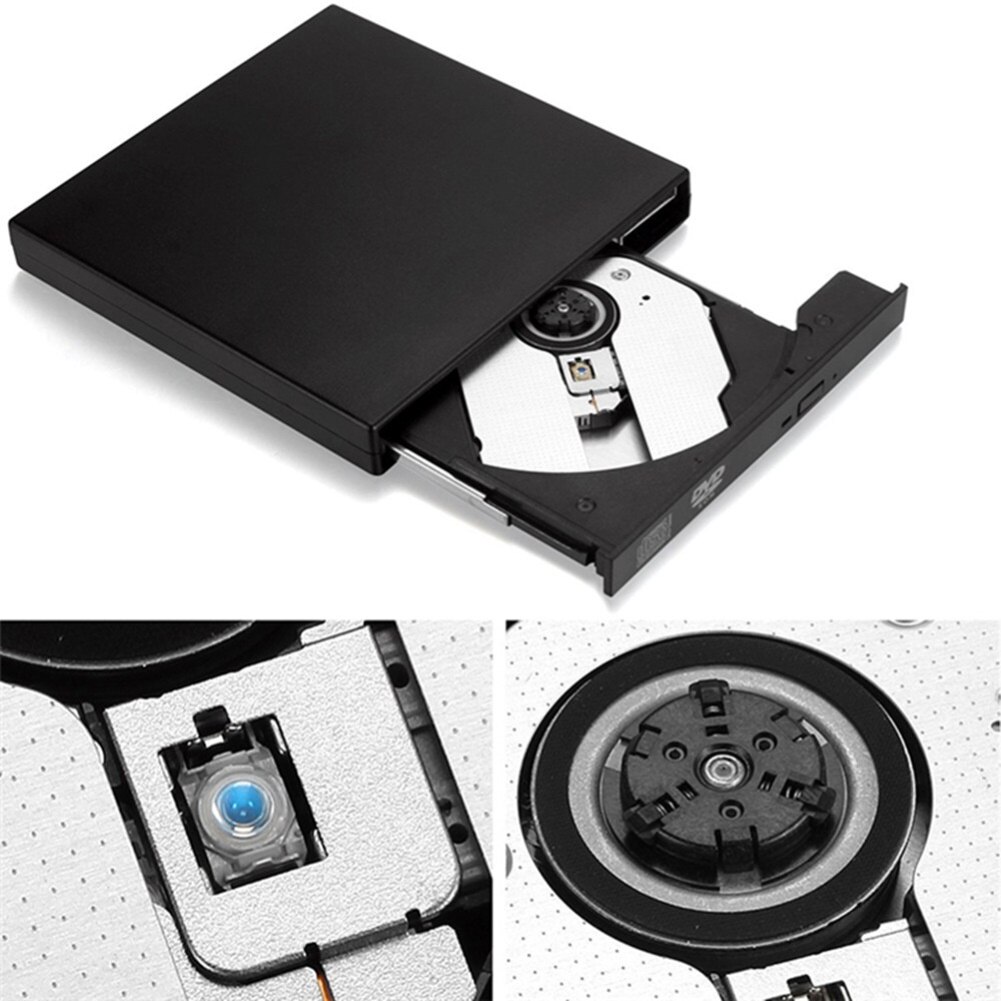 USB externo CD VCD reproductor de DVD disco óptico escritor para PC de escritorio de la computadora de apoyo CD VCD y disco DVD Drives ópticos