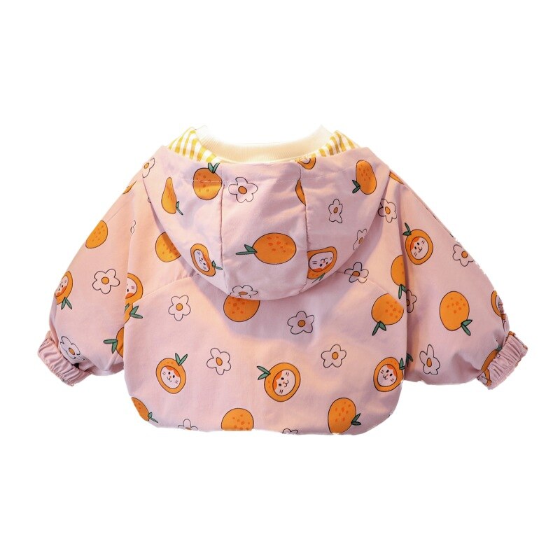 Herfst Baby Boy Kids Kleding Sets Cartoon Oranje Print Bovenkleding Kinderkleding Kinderen Jas Outfits Tops: P / S