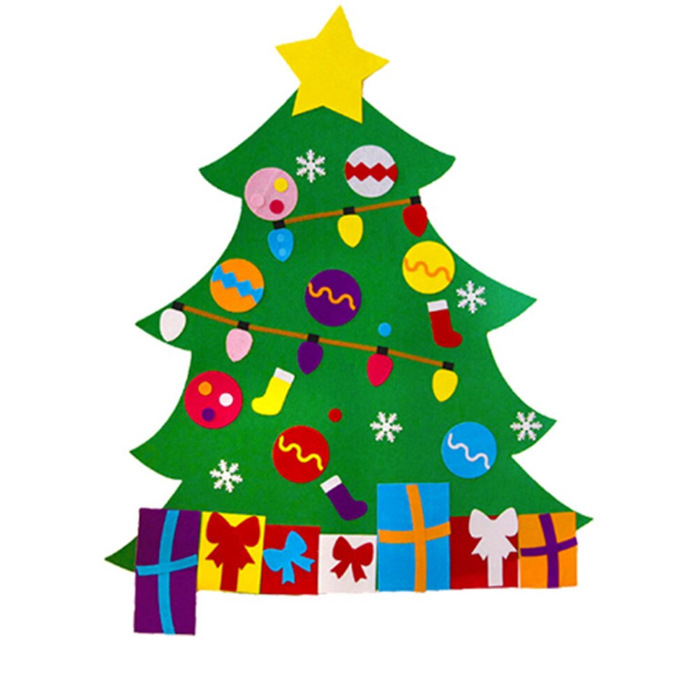 Felt DIY handmade christmas tree kindergarten school parent-child activities decoration Christmas for children: Default Title