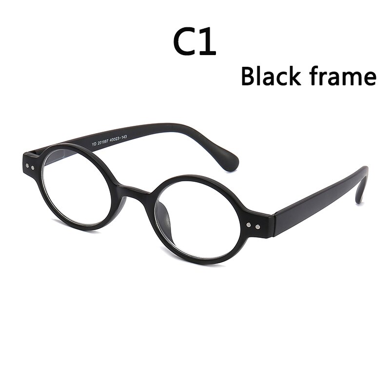 BOYSEEN-gafas de lectura retro con marco redondo, para personas de mediana edad y mayores, gafas de lectura de periódico con marco completo 201887: C1 / +350