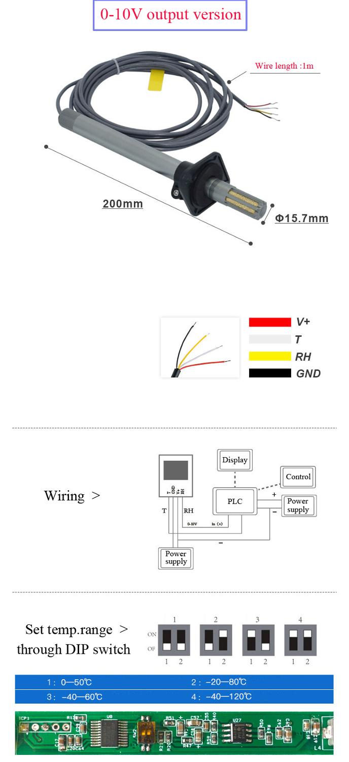temperature and humidity transmitter 0-10V bear high temperature Explosion proof temperature and humidity sensor