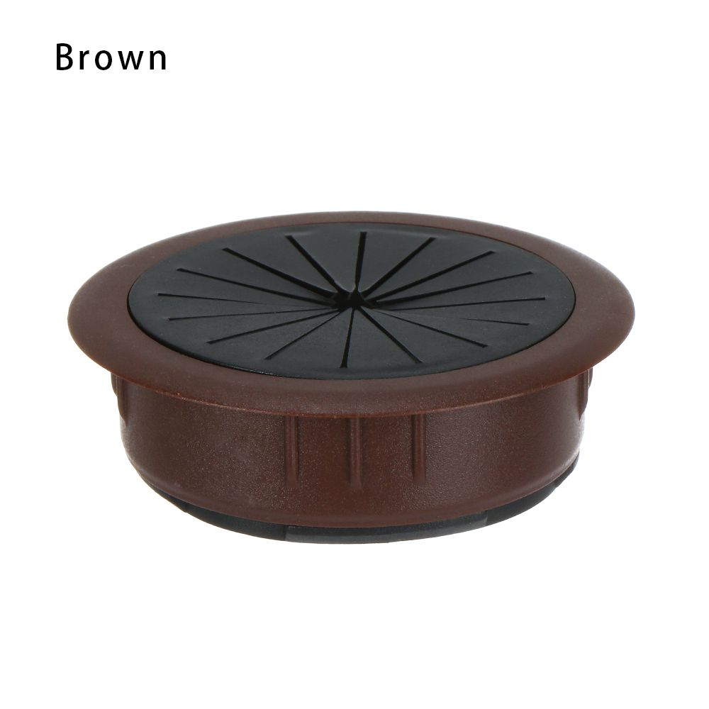 Couvercle de trou de fil pratique, attache de câble de Table de bureau, œillet d&#39;ordinateur, sortie de câble de Table, prise anti-poussière, organisateur de rangement bien rangé: brown
