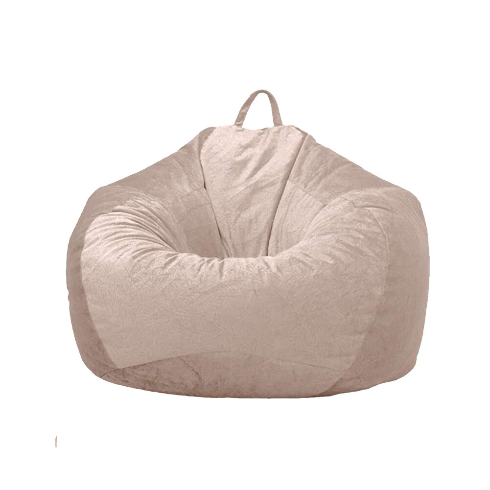 Kontor multifunktions tvättbara vuxna barn bönsäck stol täcka hem mjukt stort sovrum dammtätt utan att fylla möbler delar: Beige 75 x 95cm