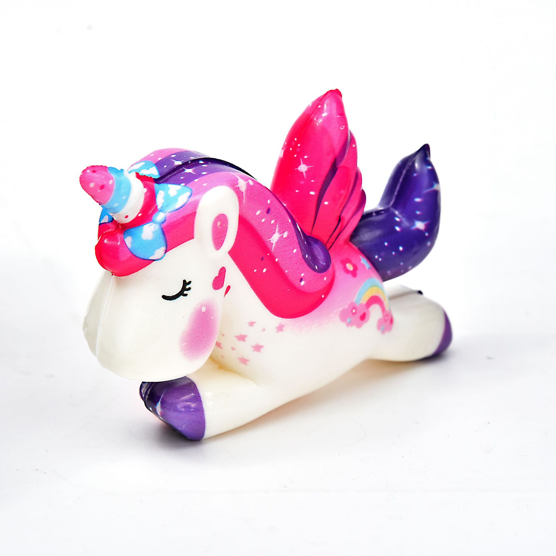 Kawaii jouet de licorne colorée, parfum de pain à montée lente, doux, Simulation amusante, anti-Stress, de noël pour enfants: C