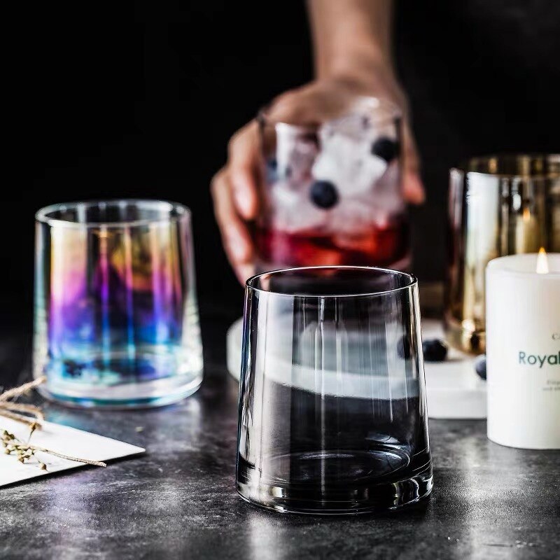 1 Stuk 250Ml Transparant Whisky Cup Stemless Wijnglas Kleurrijke Sap Wijn Cup Voor