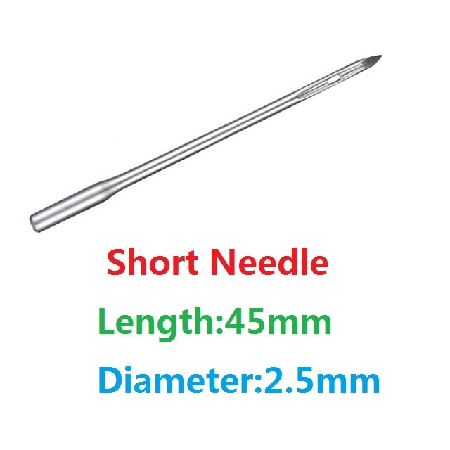 Leather Sewing Awl Hand Stitcher, Needles and Replacement Spools of Thread, Stitching Awl Tool Kit for Leather Fabric Supplies: ShortNeedle