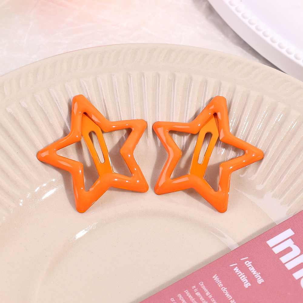 10-50Pcs Colors Star BB Hairclips Girls Y2K Cute Star Barrettes Women Simple Metal Snap Clip Headdress Hair Jewelry Accessories: L / Silver