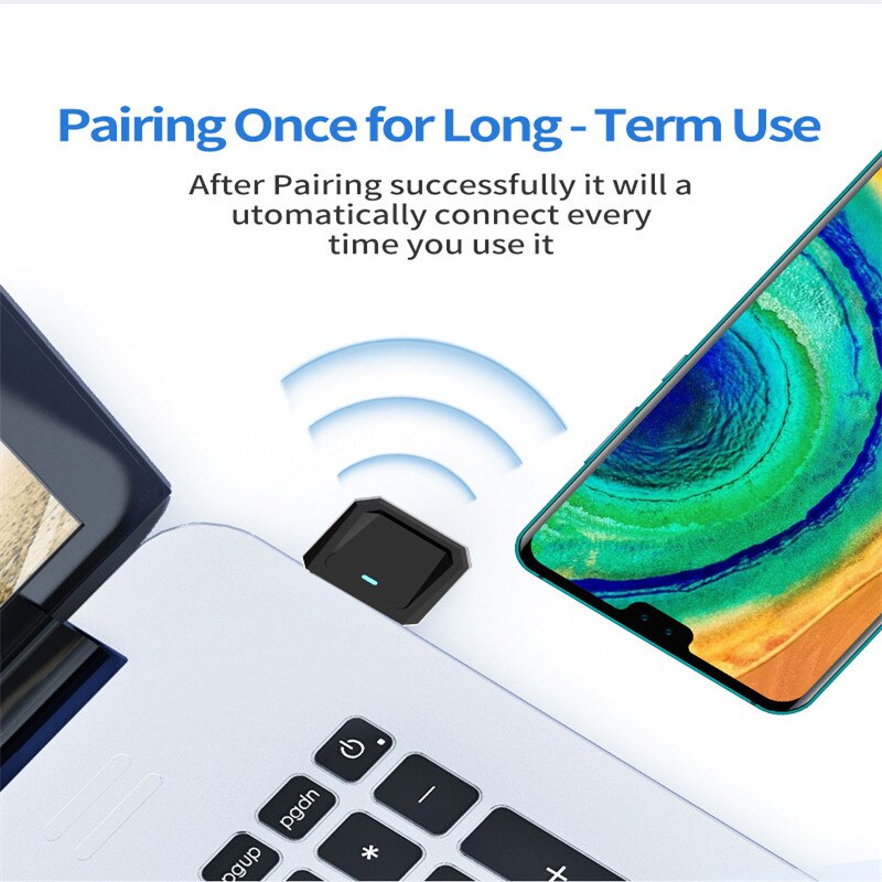 USB Bluetooth Adapter 5.0 PC 2-in-1 Portable Wireless Adapter for Computer Car TV PC Bluetooth Adapter Receiver USB Adapter
