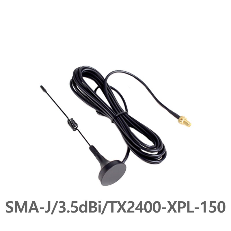 TX2400-XPL-150 2.4GHz 3.5dBi Gain 50 Ohm Impedantie SMA-J Interface Minder dan 1.5 SWR Hoogwaardige Sucker Antenne